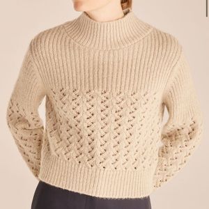 Rebecca Taylor NWT Chainette Stitch Turtleneck